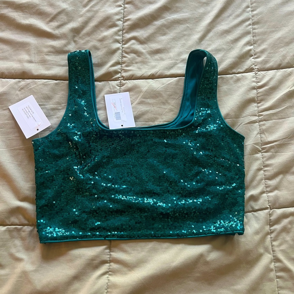 Crop sequin top NWT